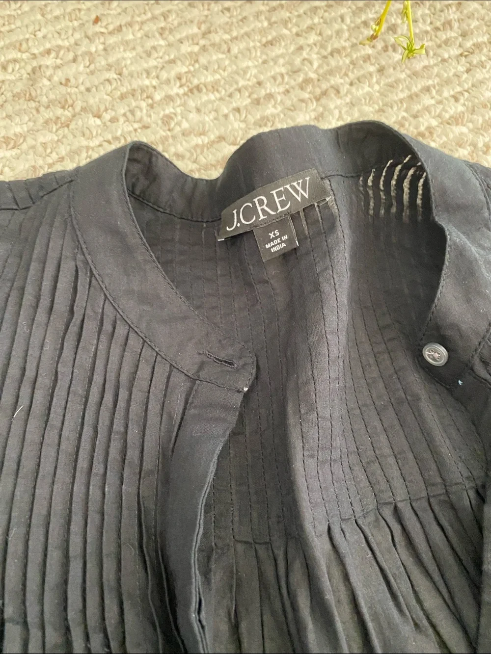 J. Crew Lace-Trim Pintuck Top in Cotton Voile
